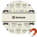 Hipster Cats & Mustache Car Magnet (Personalized)
