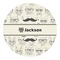 Hipster Cats & Mustache Round Decal