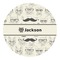 Hipster Cats & Mustache Round Decal - Large (Personalized)