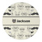Hipster Cats & Mustache Round Paper Coaster - Approval