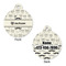 Hipster Cats & Mustache Round Pet ID Tag - Large - Approval