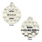 Hipster Cats & Mustache Round Pet Tag - Front & Back