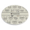Hipster Cats & Mustache Round Stone Trivet - Angle View