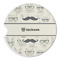 Hipster Cats & Mustache Sandstone Car Coaster - Single (Personalized)