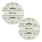 Hipster Cats & Mustache Sandstone Car Coasters - Set of 2