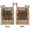 Hipster Cats & Mustache Santa Bag - Front and Back