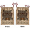Hipster Cats & Mustache Santa Sack - Front & Back (Personalized)