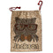 Hipster Cats & Mustache Santa Sack - Front (Personalized)