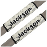 Hipster Cats & Mustache Seat Belt Covers (Set of 2) (Personalized)