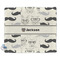 Hipster Cats & Mustache Security Blanket - Front View