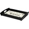 Hipster Cats & Mustache Serving Tray Black - Corner