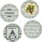 Hipster Cats & Mustache Set of Lunch / Dinner Plates