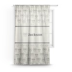 Hipster Cats & Mustache Sheer Curtain (Personalized)