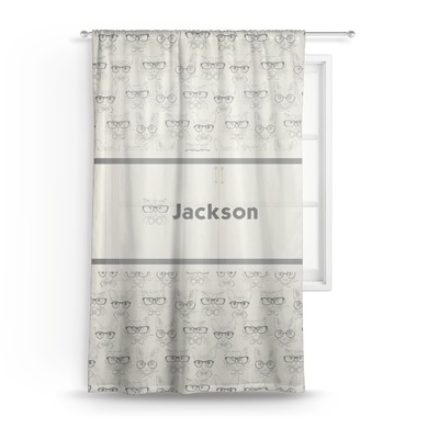 Hipster Cats & Mustache Sheer Curtains (Personalized)