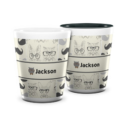 Hipster Cats & Mustache Ceramic Shot Glass - 1.5 oz (Personalized)