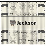 Hipster Cats & Mustache Shower Curtain - Custom Size (Personalized)