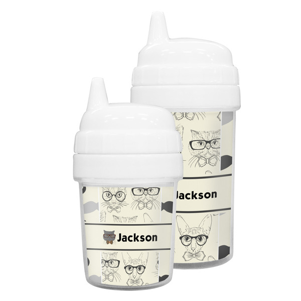 Hipster Cats & Mustache Sippy Cups