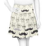Hipster Cats & Mustache Skater Skirt - 2X Large