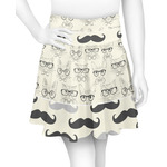 Hipster Cats & Mustache Skater Skirt - Large