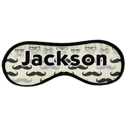 Hipster Cats & Mustache Sleeping Eye Masks - Large (Personalized)