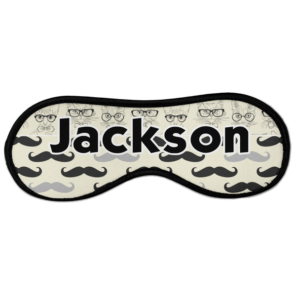 Custom Hipster Cats & Mustache Sleeping Eye Masks - Large (Personalized)