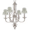 Hipster Cats & Mustache Small Chandelier Shade - LIFESTYLE (on chandelier)
