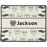 Hipster Cats & Mustache Large Gaming Mouse Pad - 12.5" x 10" (Personalized)