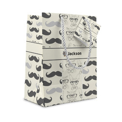 Hipster Cats & Mustache Small Gift Bag (Personalized)