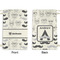 Hipster Cats & Mustache Small Laundry Bag - Front & Back View