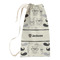 Hipster Cats & Mustache Small Laundry Bag - Front View