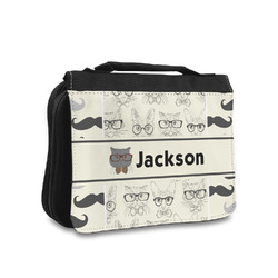 Hipster Cats & Mustache Toiletry Bag - Small (Personalized)