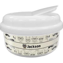 Hipster Cats & Mustache Snack Container (Personalized)