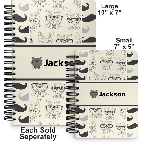 Hipster Cats & Mustache Spiral Journal - Comparison