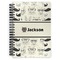 Hipster Cats & Mustache Spiral Journal Large - Front View