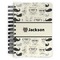 Hipster Cats & Mustache Spiral Journal Small - Front View