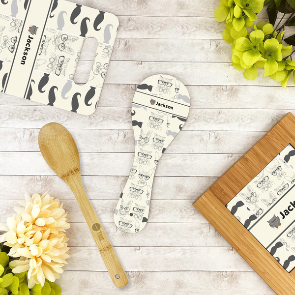 Hipster Cats & Mustache Spoon Rest Trivet - LIFESTYLE