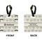 Hipster Cats & Mustache Square Luggage Tag (Front + Back)