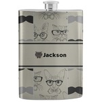 Hipster Cats & Mustache Stainless Steel Flask (Personalized)