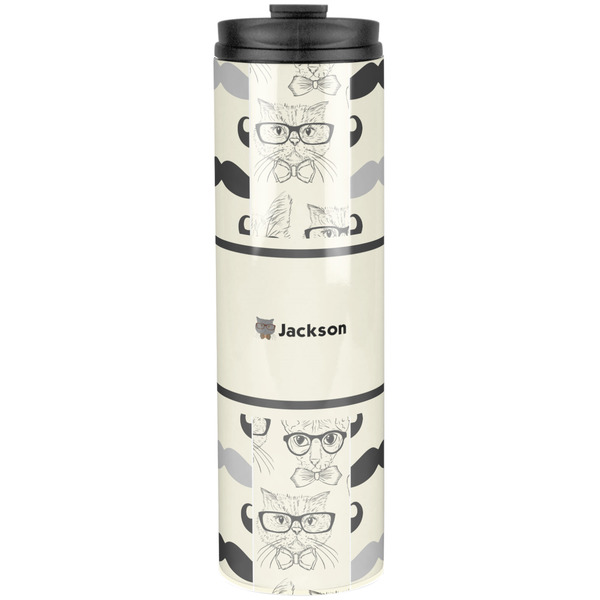 Hipster Cats & Mustache Stainless Steel Tumbler 20 Oz - Front