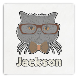 Hipster Cats & Mustache Paper Dinner Napkins (Personalized)
