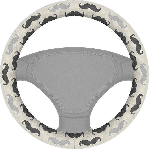 Custom Hipster Cats & Mustache Steering Wheel Cover