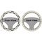 Hipster Cats & Mustache Steering Wheel Cover- Front and Back