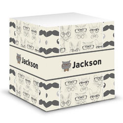 Hipster Cats & Mustache Sticky Note Cube (Personalized)