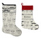Hipster Cats & Mustache Stockings - Side by Side compare