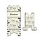 Hipster Cats & Mustache Stylized Phone Stand - Front & Back - Small