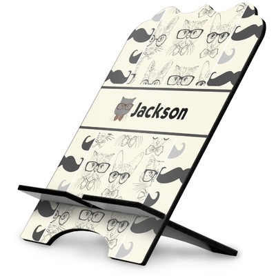 Custom Hipster Cats & Mustache Stylized Tablet Stand (Personalized)