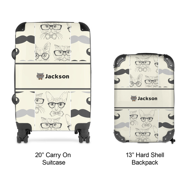 Hipster Cats & Mustache Suitcase Set 4 - APPROVAL