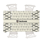 Hipster Cats & Mustache Tablecloth - 58"x102" (Personalized)