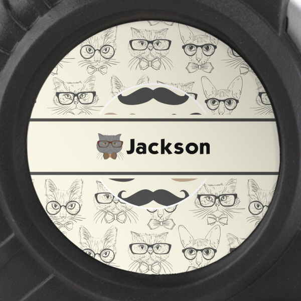 Hipster Cats & Mustache Tape Measure - 25ft - detail