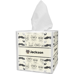 Hipster Cats & Mustache Tissue Box Cover (Personalized)